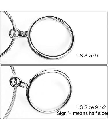 Ring Sizer Measuring Tool Set - 31 Pieces Metal Gauge for Jewelry Sizing with Half Sizes - Buy Online on GoSupps.com