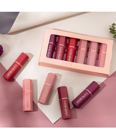 6 Colors Matte Lipsticks Set - Long Lasting Velvet Red Lipstick Kit | Waterproof Makeup with Gift Box - Buy Online on GoSupps.com