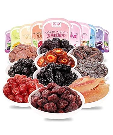 Plum meat  Mixed Fruit Dried Plums Preserved Prunes, Preserved Fruit, Dried fruit, Fruit Mix, Dried Fruit Pack, Plum, Candied fruit, , Non GMO, Gluten Free,Kosher Certified, Vegan, 14 flavors, 17.63 oz Plum meat gift pack