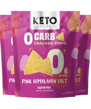 Keto crackers zero carb no sugar (Sea Salt) delicious low carb crackers gluten free healthy for adults and kids (3 Packs) Keto snack zero carb Keto friendly snack from Keto Naturals Sea Salt 2.25 Ounce (Pack of 3)