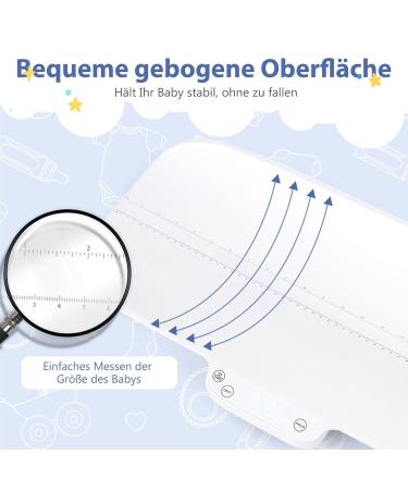 Buy Costway Digital Baby Scale - Bluetooth Multifunctional Scale for Kids & Pets 30kg Capacity Weight & Height Measurement Tara & Holding Function - Buy Online on GoSupps.com