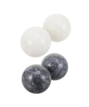 FOMIYES 4 sets massage fitness ball massage ball Gymnastics ball round fitness balls Hand exercise balls rolling balls from marble handballs made of marble round handball sports ball massage globe