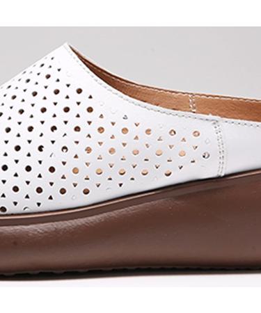 HSYHKDSY White Wedge Heel Plateaus Sandals for Women - Elegant Summer Shoes Glittering & Comfortable Vacation Footwear S51122 - Buy Online on GoSupps.com