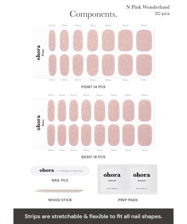 Buy O'Hora Semi Cured Gel Nail Strips - N Pink Wonderland | Easy Apply | Salon-Quality | Long Lasting | International Shipping - Buy Online on GoSupps.com