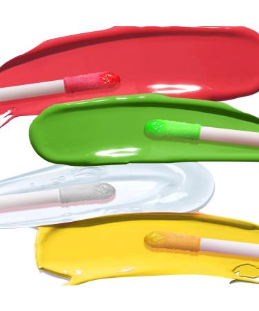 LOPHE 4Pcs Plumping Lip Oil Kit Makeup Lip Gloss Set Fruit-Flavored Lip Care Oil Long Moisturizing Lip Gloss Tinted Lip Oil Non-Sticky FInish High-Shine Hydrating Light Clear Liquid Lipsticks 4PCS-C - Buy Online on GoSupps.com