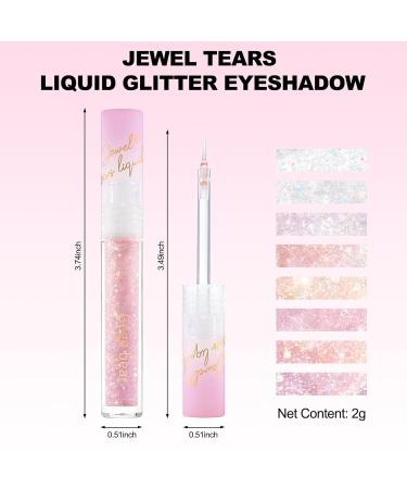 Erinde Liquid Glitter Eyeliner - Waterproof Metallic Eye Pencil Highly Pigmented Shimmer Liner | Korean Makeup #11 Pink Peach - Buy Online on GoSupps.com