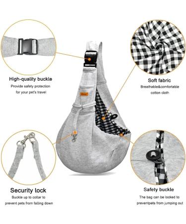 Cuby Adjustable Pet Carrier Sling for Dogs & Cats - Travel Shoulder Bag with Buckles (Light Gray) - Buy Online on GoSupps.com