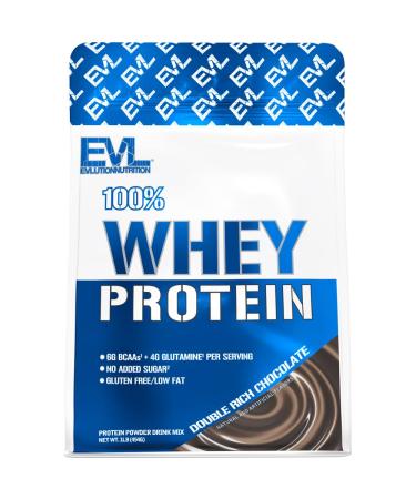 Evlution Nutrition 100% Whey Protein 25g of Whey Protein 6g of BCAAs 4g of Glutamine Gluten Free (1 LB Double Rich Chocolate) 1 Pound (Pack of 1) Double Rich Chocolate