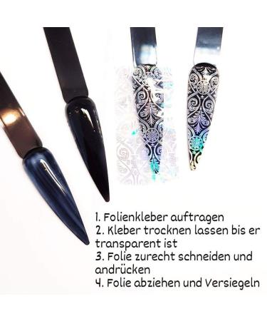 Silver Holo Nail Foil - Transparent Petals Transfer Foil for Stunning Nail Art | International Shipping Available - Buy Online on GoSupps.com