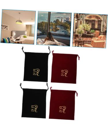Beavorty 4pcs Storage Bag Bag Organizer Flannel Drawstring Bags Outdoor Hair Dryer Bags Cosmetic Bag - Buy Online on GoSupps.com