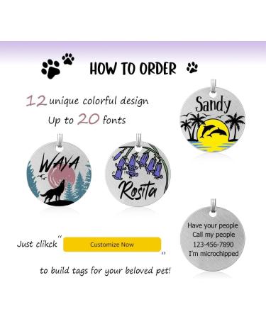 Personalized Engraved Dog Tags | Colored Stainless Steel Pet ID Tags | Custom Dog & Cat Name Signs | Durable Animal Tags - Buy Online on GoSupps.com