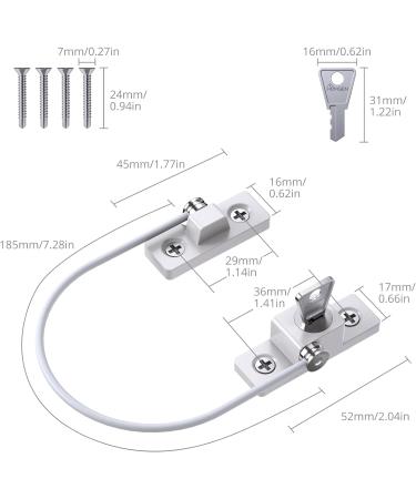 Window Restrictor HOMGEN Professional 8pcs Window Restrictor Locks Baby Security Window Locks for Child Baby Safety Window Restrictor Locks with Screws Keys Perfect for The Children Safety Style-A - Buy Online on GoSupps.com