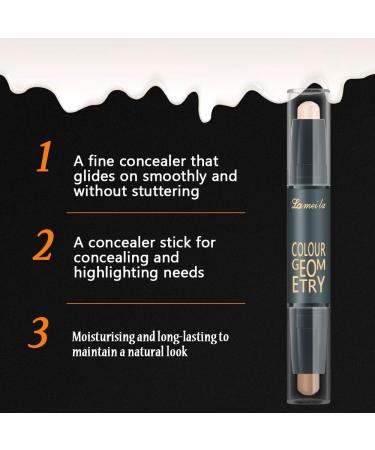 Buy 2-in-1 Highlight Contour Stick | Waterproof Matte Face Concealer - Highly Pigmented - International Shipping Available - Buy Online on GoSupps.com