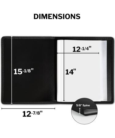 Dunwell 11x14-Wide Art Portfolio Folder - (Black)  24 Pockets Display 48 Pages  11 x 14 (Wide) Presentation Binder Protector Sleeves are Approx. 12.25x14  Art Portfolio for Kids  Presentation Book 11x14-Wide Black - Buy Online on GoSupps.com