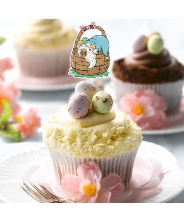 Easter Cupcake Topper Happy Easter Cupcake Toppers Easter Party Supplies Cake Decoration(24pcs) - Buy Online on GoSupps.com