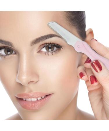 Eyebrow Trimming Set - Complete Brow Shaping Kit with Razors | Non-Slip Facial Hair Removal Trimmer | Perfectly Groomed Pink Eyebrows - Shop Internationally - Buy Online on GoSupps.com