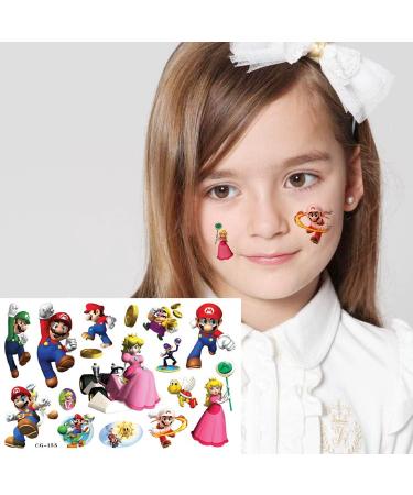184 PCS Mari Temporary Tattoos Stickers - Super Cute Party Decorations for Kids Boys Girls - 8 Sheets Birthday Party Favors & School Rewards - Buy Online on GoSupps.com