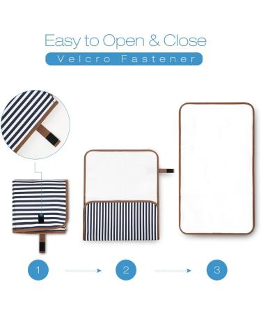 Lekebaby Portable Changing Mat Nappy Changing Mat Foldable Baby Changing Mat Travel Changing Mat Portable Baby Change Mat Blue Striped Blue Stripes - Buy Online on GoSupps.com