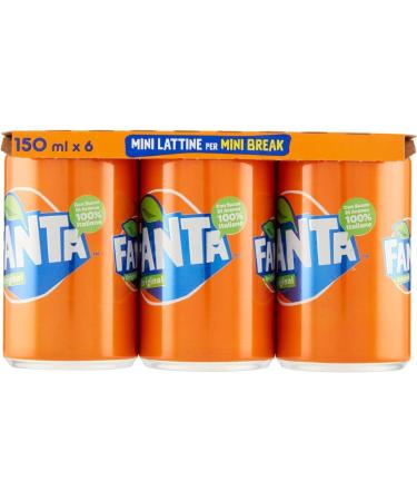 Fanta Pack of 72 mini orange soft drinks 150 ml 100% Italian orange - Buy Online on GoSupps.com