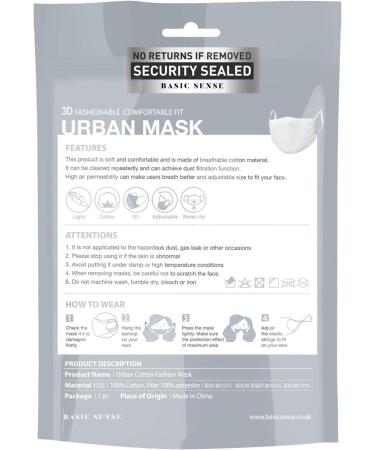 Basic Sense 100% Cotton Washable Reusable Skin Friendly Plain Face Coverings Masks (Dusky Pink) - Buy Online on GoSupps.com