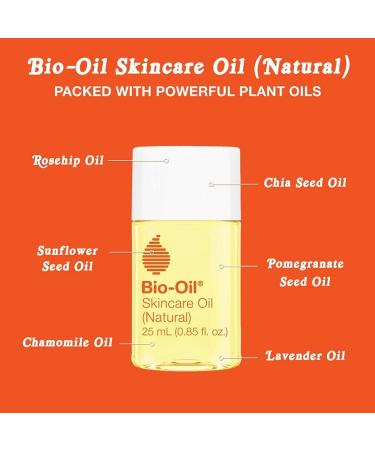 Bio-Oil Natural Skincare Oil Serum Face and Body Moisturizer with Chamomile Rosehip and Lavender Oil for Scars Stretch Marks Sensitive Skin All Skin Types 0.85 Oz Pack of 3 0.85 Fl Oz (Pack of 3) - Buy Online on GoSupps.com