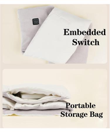 Buy Electrically Heated Scarf - Temperature Adjustable USB Neck Heating Pillows for Women & Men | Wireless Thermal Neck Support for Neck Pain Relief - White - Buy Online on GoSupps.com