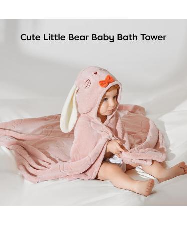 BC BabyCare Thickened Coral Fleece Baby Bath Towel - Super Absorbent & Warm Hooded Towel for Infants | 105x105 cm International Shipping - Buy Online on GoSupps.com