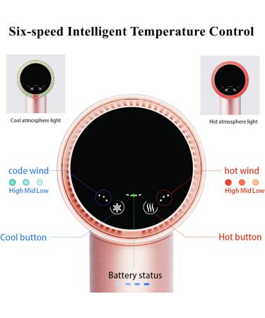 KJLYLPP Portable Wireless Hair Dryer with Hot and Cold Air Rechargeable Cordless Hair Dryers with 15000mAh Battery 6 Modes Settings Travel Blowdryer - Buy Online on GoSupps.com