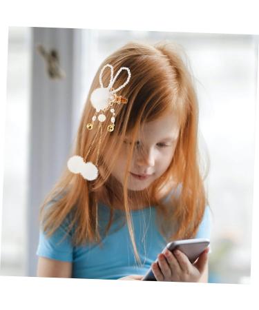 Amosfun 1 Pair Bunny Hairpin Kids Decor Baby Decor Rabbit Ear Headbands Plush Hairpins Pearl Hair Ties Pearl Hair Pin Retro Decor Pompom Hair Tie Vintage Metal Plush Ball Miss - Buy Online on GoSupps.com