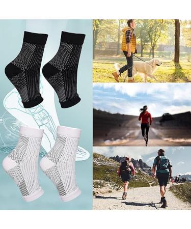 Dr. Neuropathy Socks - Compression Ankle Support for Women & Men | XX-Large Black Soothe Socks for Neuropathy - Buy Online on GoSupps.com