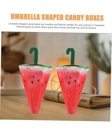NUOBESTY 10pcs Boxes Umbrella Carton Wedding Decoration Small Boxes for Baby Party Supplies Mini Paper 14x8.3CM Watermelon Red - Buy Online on GoSupps.com