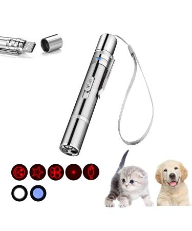 Laser Pointer Cat Toys for Indoor Cats, Interactive Cat Toy, Red Light Lazer Pointer, Multi-Mode USB Rechargeable Pet Dogs Kitten Toy, Long Range Teaching/Presentation Pen
