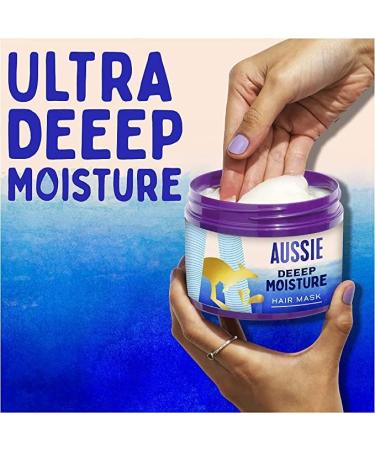 Aussie Deep Moisture Hair Mask - Vegan Treatment for Very Dry, Thick, and Curly Hair - 450ml - Buy Online on GoSupps.com