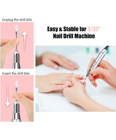 7-Part Ceramic Nail Drill Set for Acrylic Nails | Professional 3/32 Diamond Drill for Gel Cuticles Manicure & Pedicure - Gold - Buy Online on GoSupps.com