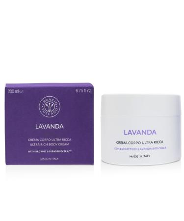 Erbario Toscano Ultrarich body cream lavender 200 ml with lavender extract gives the skin softness and nourishment