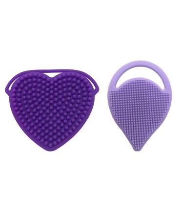 2 Pack Silicone Facial Cleansing Brush Facial Scrubber for Massage Pore Cleansing Blackhead Removal Layer Deep Scrubbing