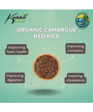 ORGANIC Certified French Camargue Red Rice (Riz de Camargue) 400g-5kg Premium non-GMO sourced from France 100% Natural no Additives or Preservatives Perfect for Vegans & Koshers - by Koalakoi (400g) - Buy Online on GoSupps.com