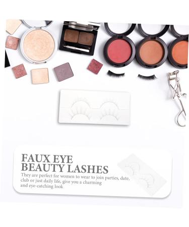 WOFASHPURET 2 Pairs White False Eyelashes Eye Makeup Tools White Faux Eyelashes Luxurious Eyelash White Eyelashes Wispy Fluffy Eyelashes Natural Eyelashes Extend Chemical Fiber Artificial 5d - Buy Online on GoSupps.com