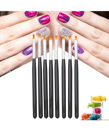 DIY Manicure Brush Set - 8 Pcs Soft Bristle Pens for Beautiful Flower Patterns - Buy Online on GoSupps.com