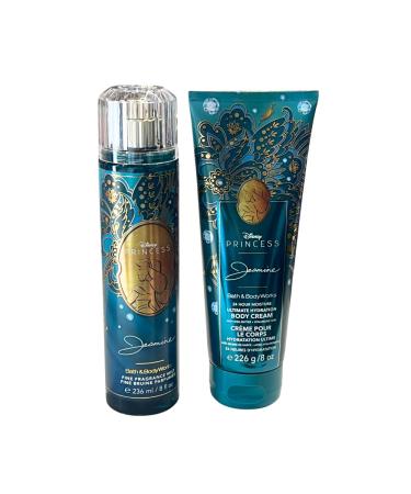 Bath & Body Works PRINCESS COLLECTION Fine Fragrance Mist & Ultimate Hydration Body Cream 2-piece Gift Set with a Bow for Holidays - Full Size Limited Edition (Jasmine) - Buy Online on GoSupps.com