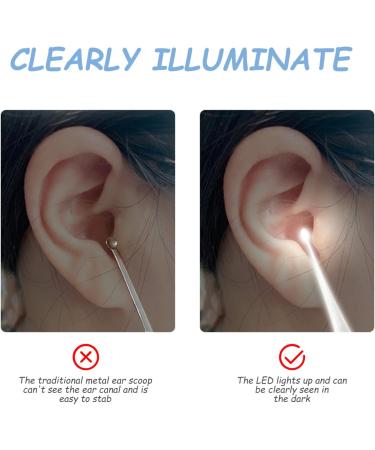Ear Pick with Light and Cotton Swab - Ear Wax Cleaner Tool Set (Sky-Blue) | Ear Wax Remover Supplies - Buy Online on GoSupps.com