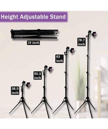 54W 460Nm Indoor Tanning Lamp with Adjustable Tripod Sun Light for Skin with Eye Protection Sun Glasses Blue Light for Face and Eye Protection - Buy Online on GoSupps.com