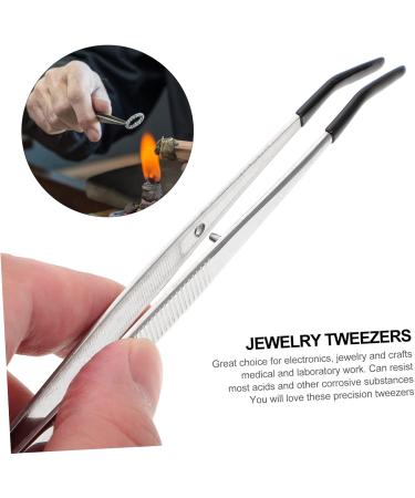 Housoutil 2-Part Tweezers Set - Stainless Steel Household & Laboratory Tools for College Stamp Collecting & Universal Use - Buy Online on GoSupps.com