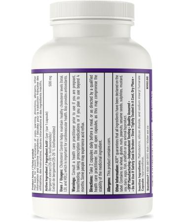 AOR - Cholesterol Control 60 Caps - Citrus Bergamot Supplement for High Cholesterol Health - Anti Inflammatory Blood Vessel Lower Triglycerides and Cardio Heart Health Supplement - Bergamot Extract - Buy Online on GoSupps.com