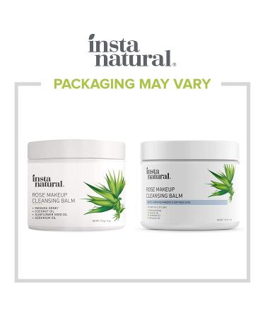 InstaNatural Rose Makeup Cleansing Balm - Hydrating 4 oz | Gentle Makeup Remover - Buy Online on GoSupps.com