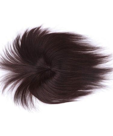 Real Human Hair Clip in Toppers with Bangs Women's Crown Hairpieces Wiglet for Thinning Hair (12" Dark Brown) - Buy Online on GoSupps.com