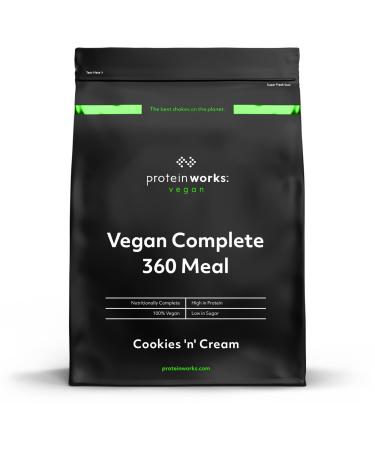 Complete Meal 360 Vegan | Cookies Cream | Nutritionally Balanced | 100% Vegan | Fast & Affordable Meal | THE PROTEIN WORKS | 1kg