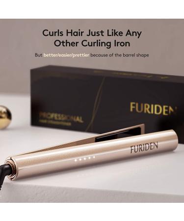 2-in-1 Hair Straightener & Curler for Black Women - Professional Ionic Flat Iron, 1 Inch Gold - Buy Online on GoSupps.com