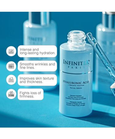 Infinitek Paris Organic Hyaluronic Acid Serum - Hydrating Anti-Aging Face Moisturizer - 1 Fl Oz for Radiant Skin - Buy Online on GoSupps.com