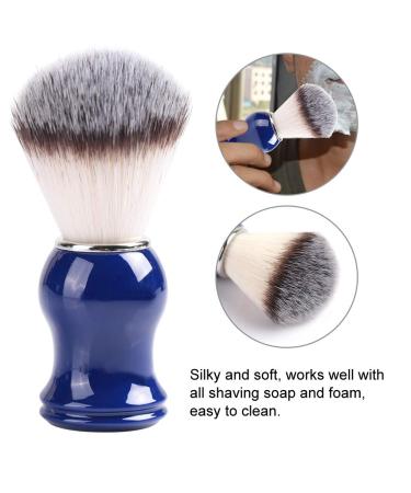 Razor Brush with Natural Resin Handle | Shaving Brush for Men | Compatible with Safety Razors & Double Edge Razors - Bristles & Blue - Buy Online on GoSupps.com